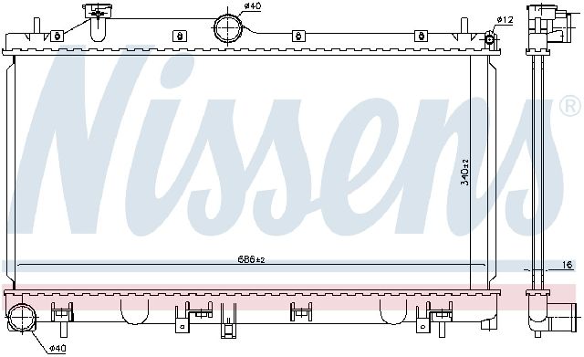 2008-2014 Subaru Impreza Radiator (Nissens)