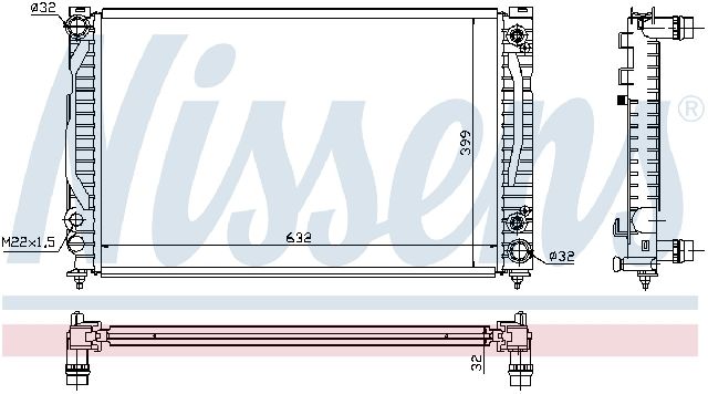 1998-2001 Audi A6 Radiator (Nissens)