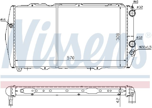 1978-1984 Audi 5000 Radiator (Nissens)