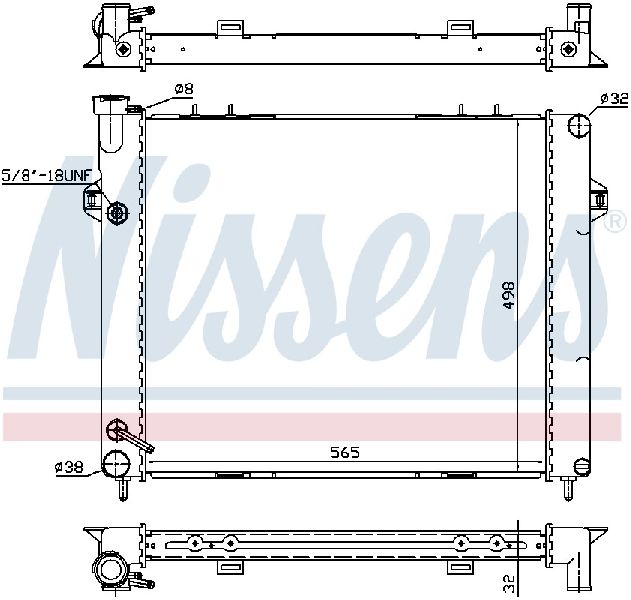 1993-1996 Jeep Grand Cherokee Radiator (Nissens)