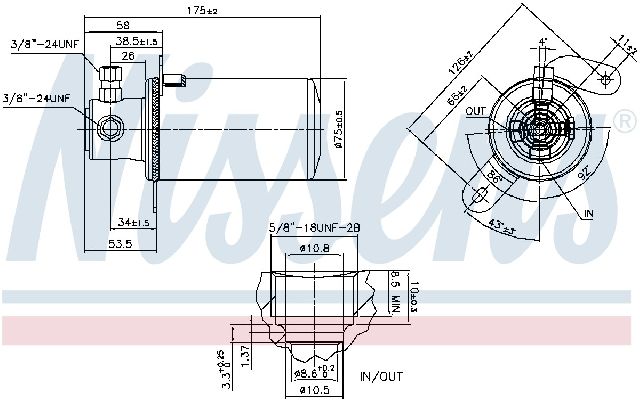 1994-1995 Mercedes-Benz C280 A/C Receiver Drier (Nissens)