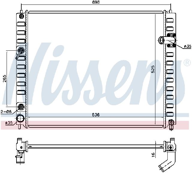 2014-2017 INFINITI QX70 Radiator (Nissens)