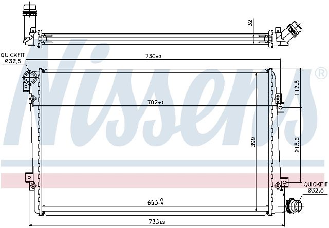 2005-2006 VOLKSWAGEN JETTA Radiator (Nissens)