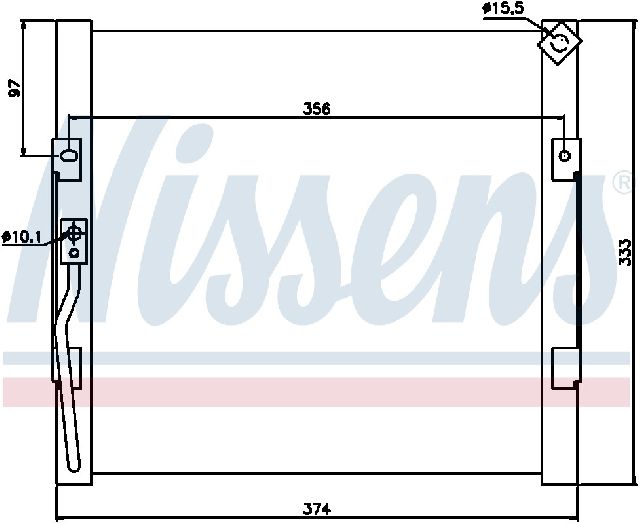 1994-1997 Honda Civic del Sol A/C Condenser (Nissens)