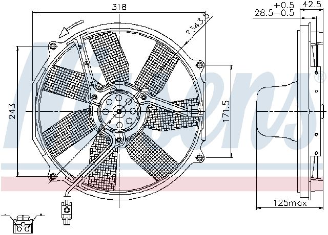 1994-1999 Mercedes-Benz S320 Engine Cooling Fan (Nissens)