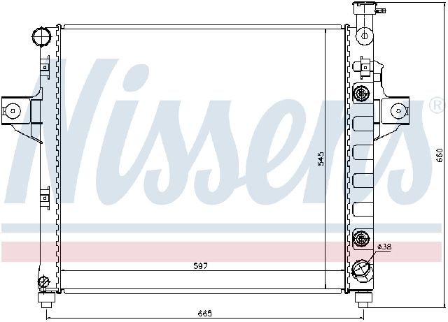 1999-2000 Jeep Grand Cherokee Radiator (Nissens)
