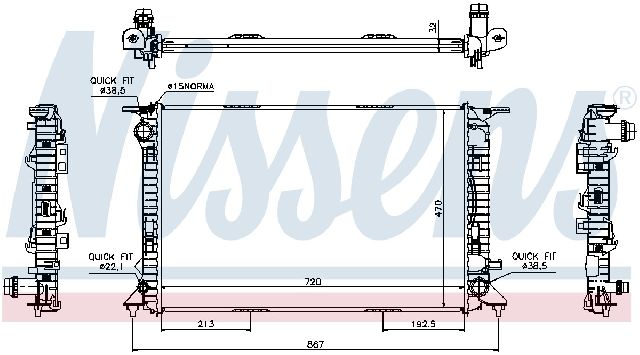 2013-2016 Audi S5 Radiator (Nissens)