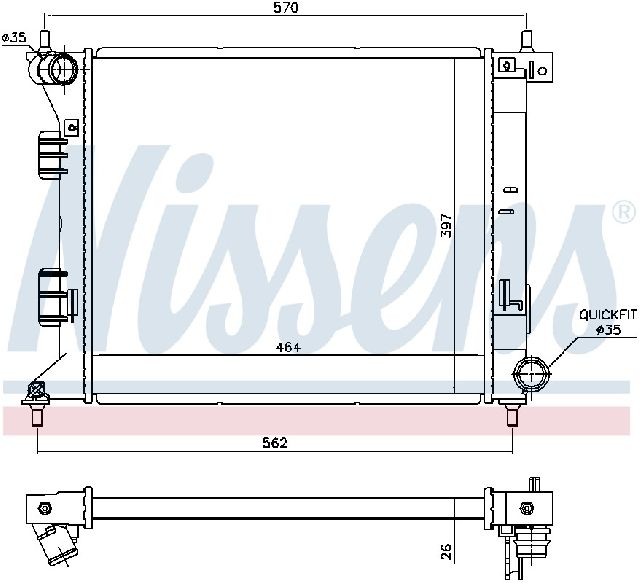 2017-2019 Kia Soul Radiator (Nissens)