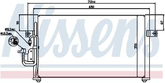 1996-2000 Hyundai Elantra A/C Condenser (Nissens)
