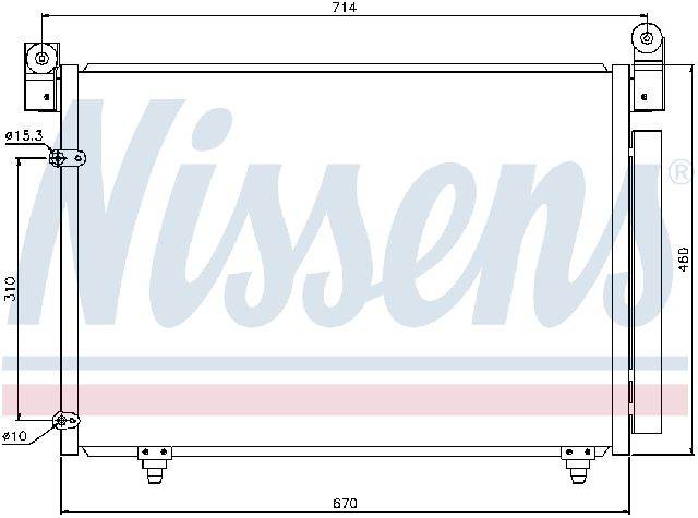 2002-2006 Mazda MPV A/C Condenser and Receiver Drier Assembly (Nissens)
