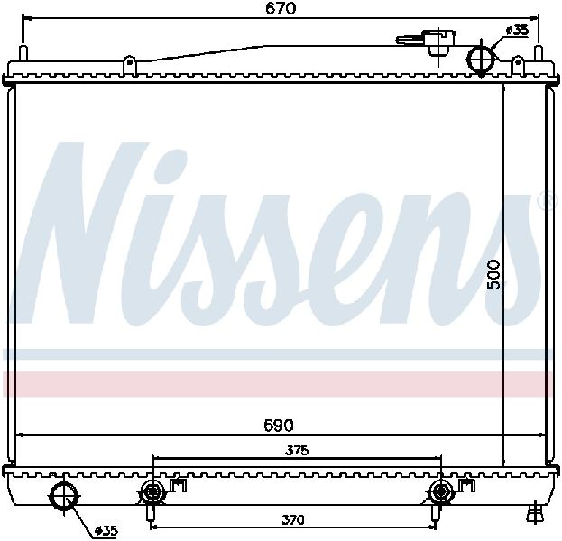 2001-2004 Nissan Pathfinder Radiator (Nissens)