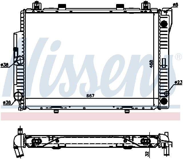 1994 Mercedes-Benz S320 Radiator (Nissens)