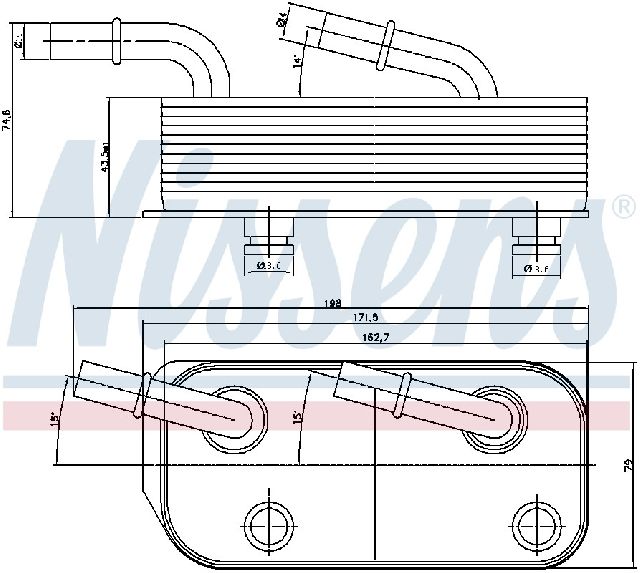 1998-2001 BMW 740i Automatic Transmission Oil Cooler (Nissens)