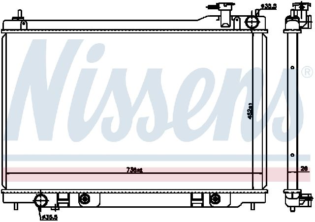 2003-2008 INFINITI FX35 Radiator (Nissens)