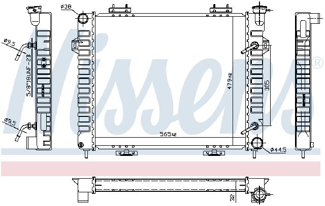1993-1998 Jeep Grand Cherokee Radiator (Nissens)