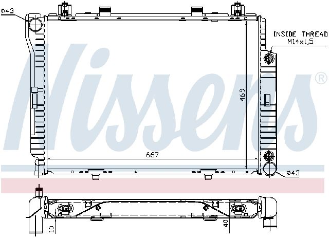 1994-1995 Mercedes-Benz S350 Radiator (Nissens)