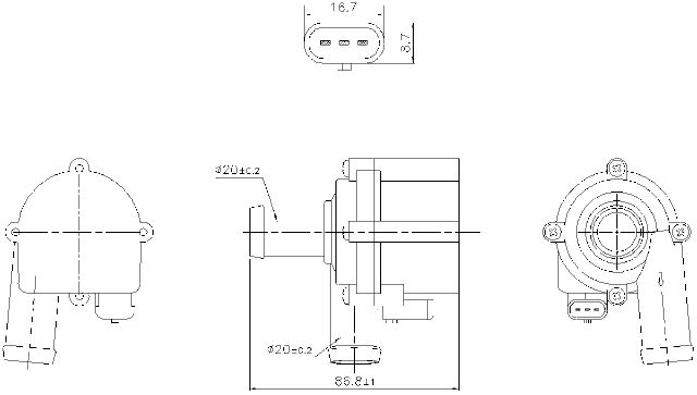 2016-2018 Audi A6 Engine Auxiliary Water Pump (Nissens)