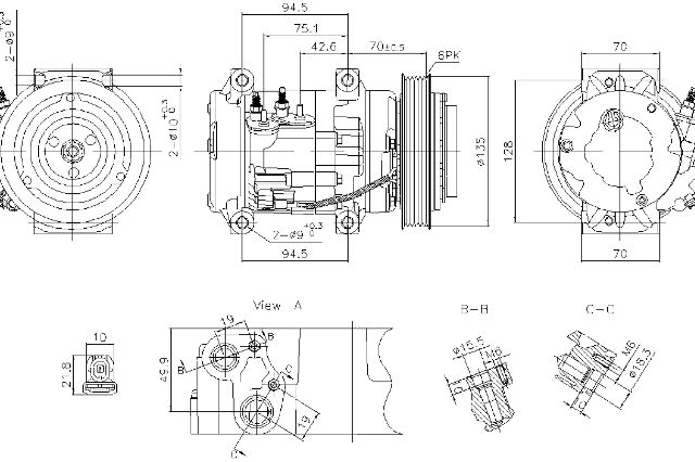 2014-2016 Acura MDX A/C Compressor (Nissens)