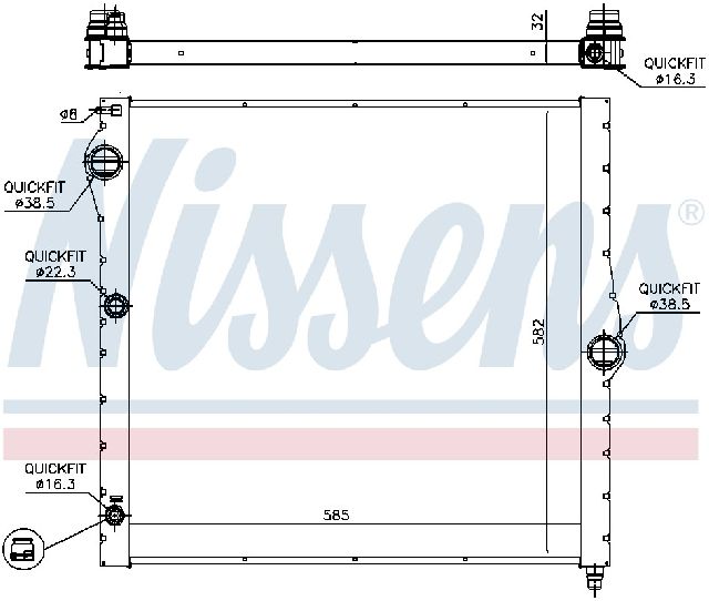 2008-2019 BMW X6 Radiator (Nissens)