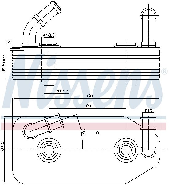 1999-2006 Volkswagen Golf Automatic Transmission Oil Cooler (Nissens)