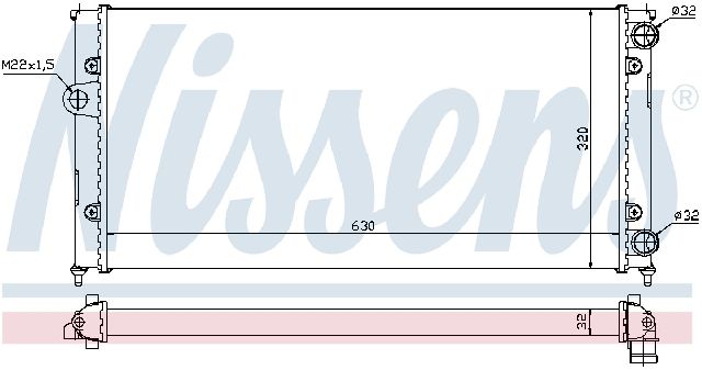 1993-1999 VOLKSWAGEN JETTA Radiator (Nissens)
