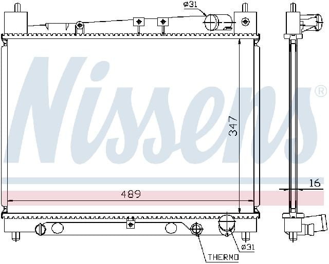 2000-2005 Toyota Echo Radiator (Nissens)