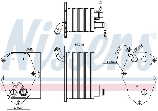 2015-2016 Volvo S60 Engine Oil Cooler (Nissens)