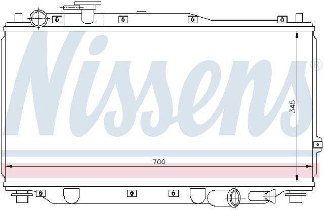 2000-2004 Kia Spectra Radiator (Nissens)
