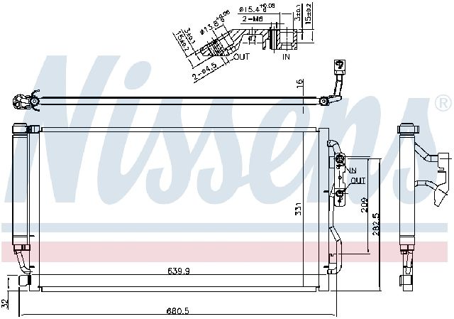 2016-2021 BMW M2 A/C Condenser and Receiver Drier Assembly (Nissens)