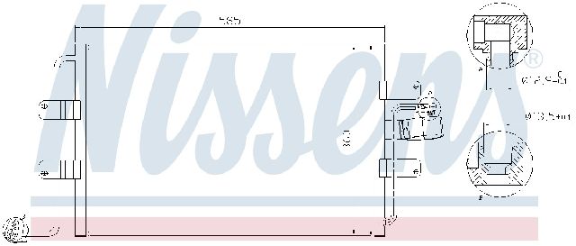 1998-2006 Volkswagen Beetle A/C Condenser (Nissens)