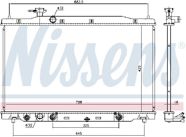 2010-2011 Honda CR-V Radiator (Nissens)
