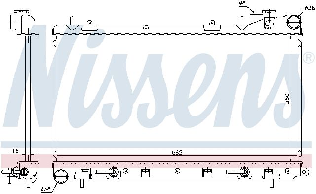 2006-2008 Subaru Forester Radiator (Nissens)