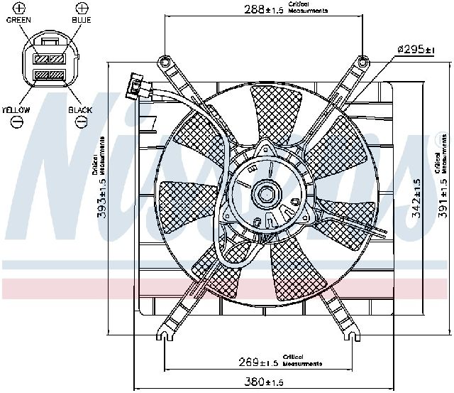 2000-2001 Suzuki Esteem Engine Cooling Fan Assembly (Nissens)