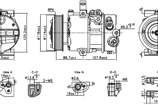 2016-2018 Hyundai Tucson A/C Compressor (Nissens)