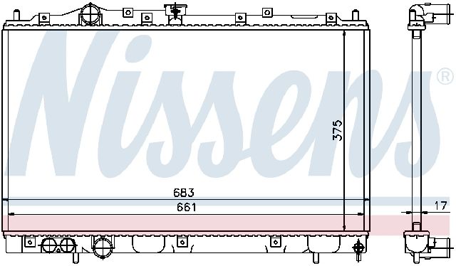1997-2002 Mitsubishi Mirage Radiator (Nissens)