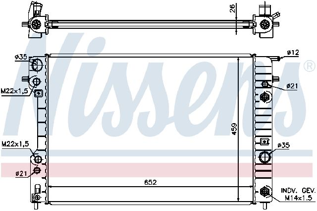 1997-2001 Cadillac Catera Radiator (Nissens)