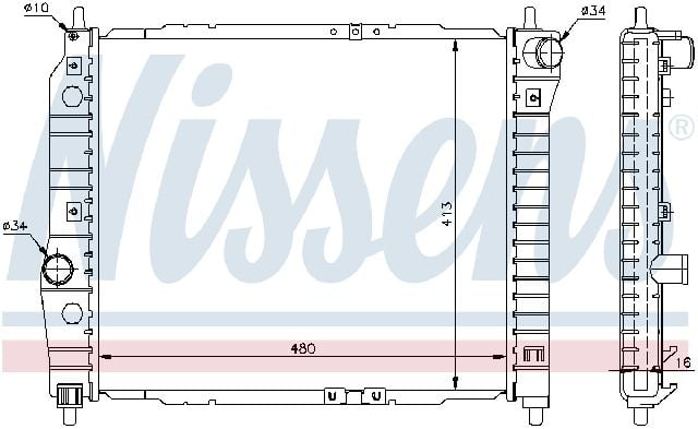 2004 Chevrolet Aveo Radiator - Center (Nissens)