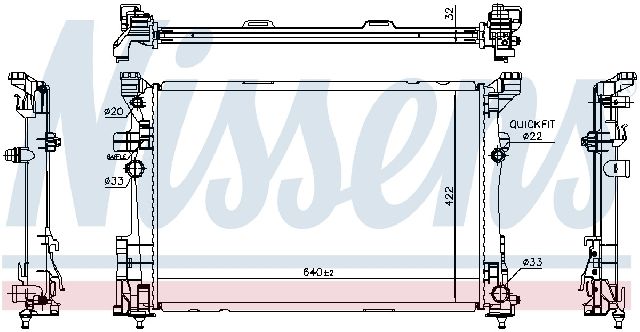 2015-2020 Mercedes-Benz GLA250 Radiator (Nissens)