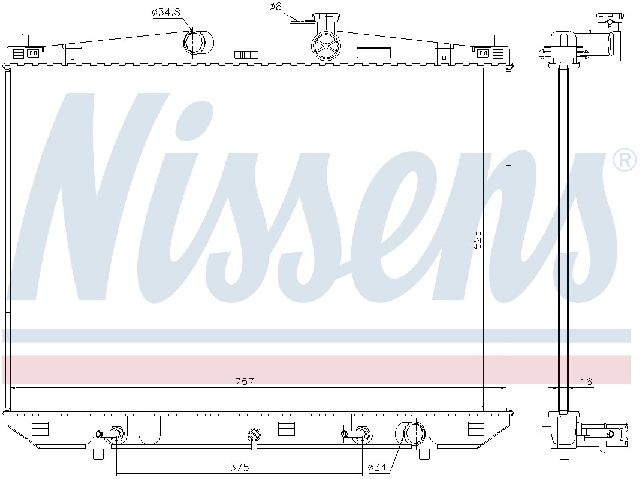 2014-2019 Toyota Highlander Radiator (Nissens)
