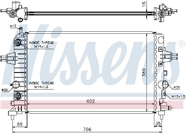 2008 Saturn Astra Radiator (Nissens)
