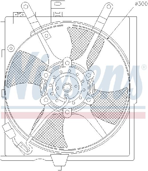 2000-2004 Volvo S40 A/C Condenser Fan Assembly - Right (Nissens)