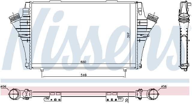 2006-2009 Saab 9-3 Intercooler - Front (Nissens)