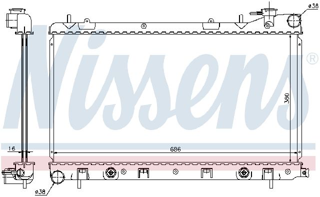 2003-2008 Subaru Forester Radiator (Nissens)