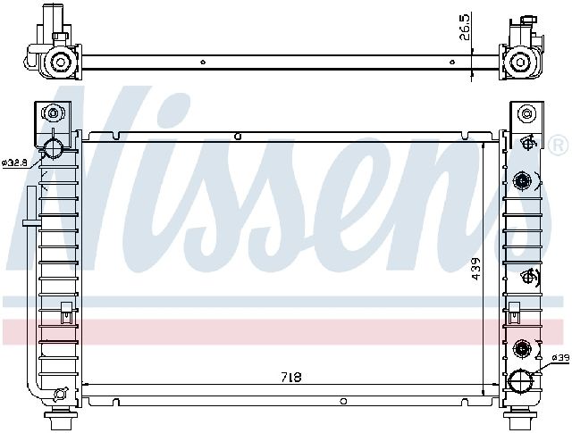 1999-2003 Chevrolet Silverado 2500 Radiator - Center (Nissens)