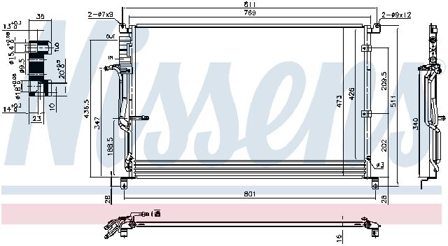 2006-2010 Audi A8 Quattro A/C Condenser (Nissens)