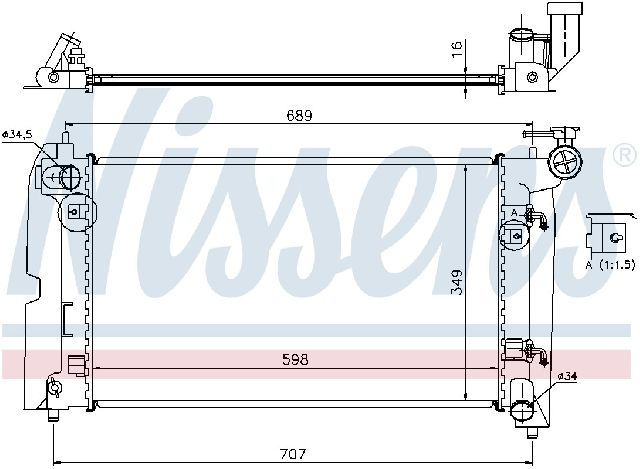 2003-2008 Toyota Matrix Radiator (Nissens)