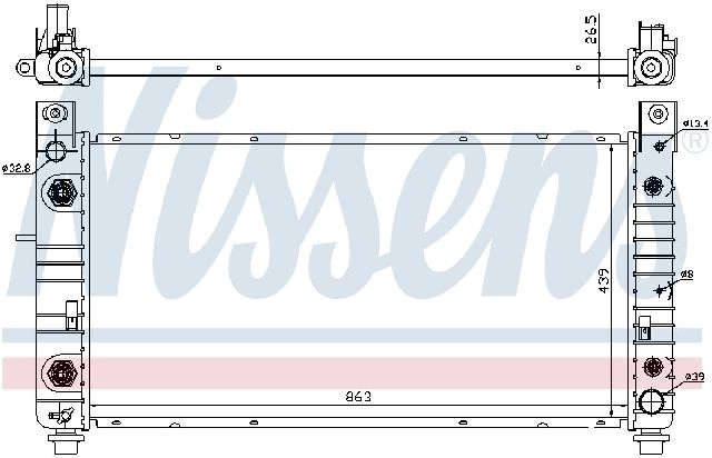 1999-2004 Chevrolet Silverado 2500 Radiator - Center (Nissens)