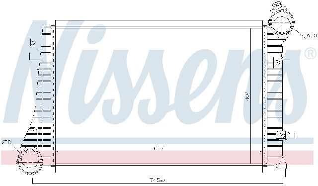 2006 Volkswagen Jetta Intercooler - Front (Nissens)