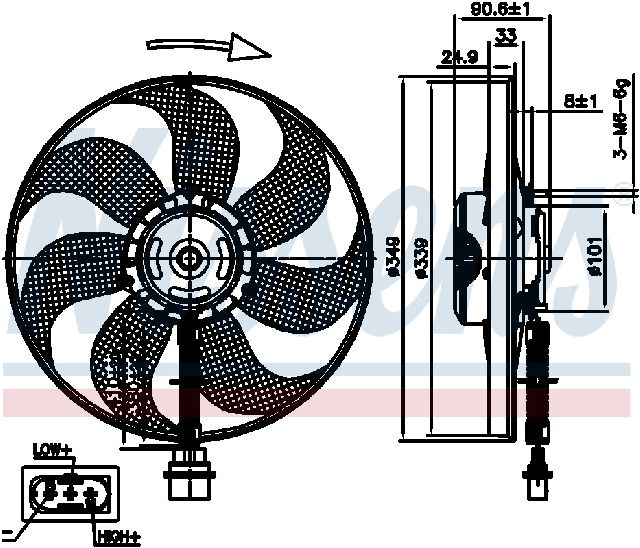 2003-2006 Audi TT Engine Cooling Fan (Nissens)