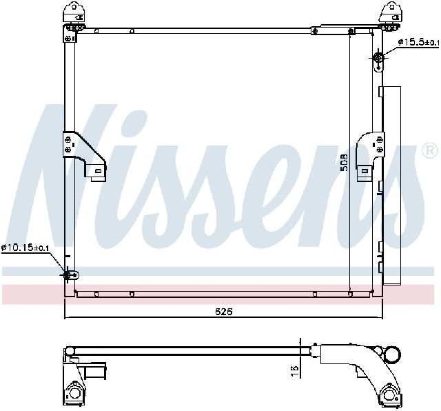 2010 Toyota 4Runner A/C Condenser and Receiver Drier Assembly (Nissens)